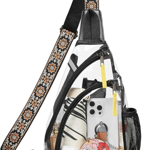 Clear Bag for Stadium Events Transparent Crossbody Bag Clear Purse for Women&Men - Picture 8 of 8